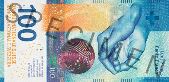 Neue 100 CHF Banknote