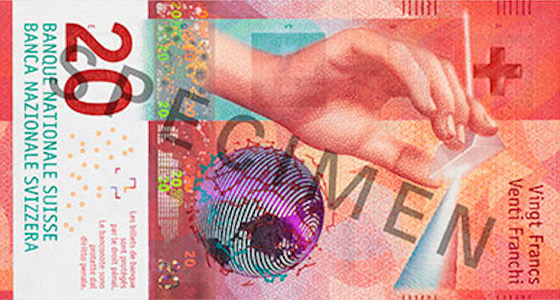 Neue 20 CHF Banknote