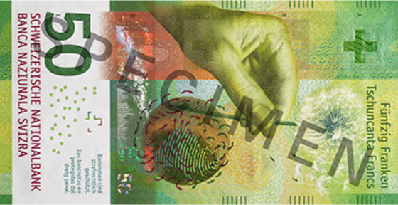 Neue 50 CHF Banknote